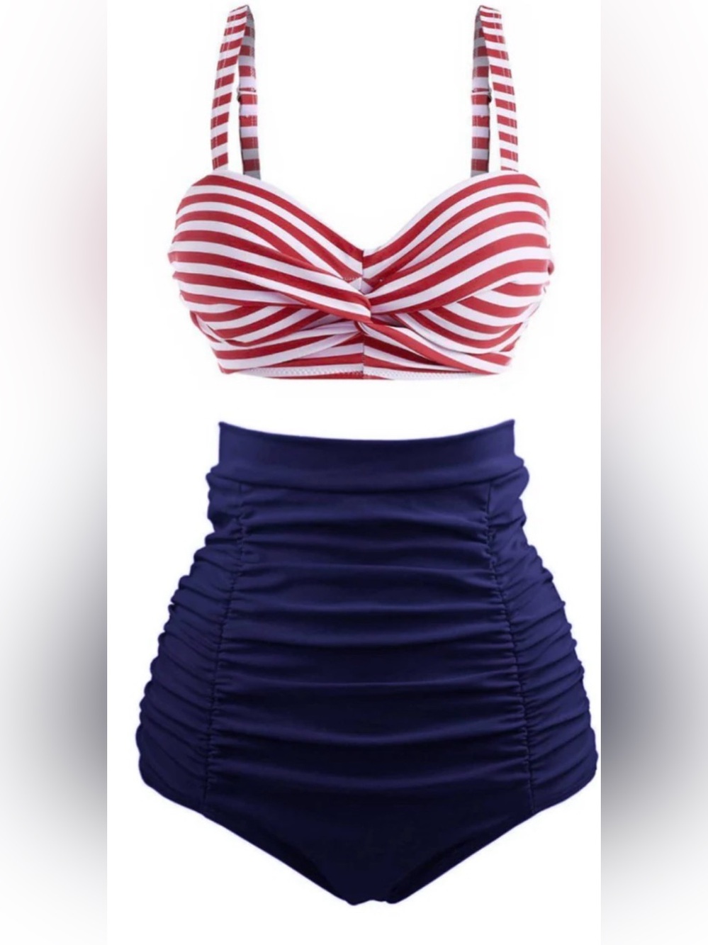 NWT Retro Stage 1940S STRIPED COLORBLOCK VINTAGE BIKINI SET